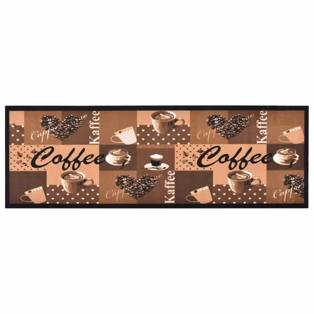 Berkfield Home Washable Non-Slip Kitchen Carpet, Brown, W: 60 cm, L: 180 cm – 2