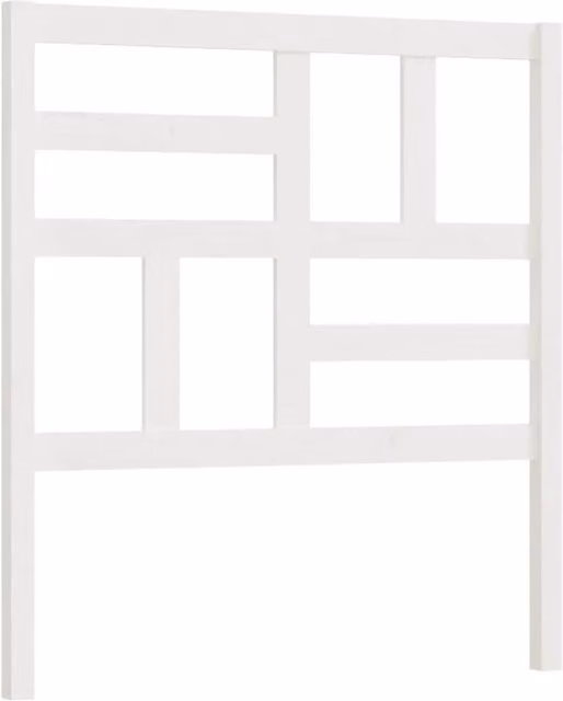 Berkfield Home White Rustic Solid Pine Wood Bed Headboard, W: 106 cm, D: 4 cm, H: 104 cm