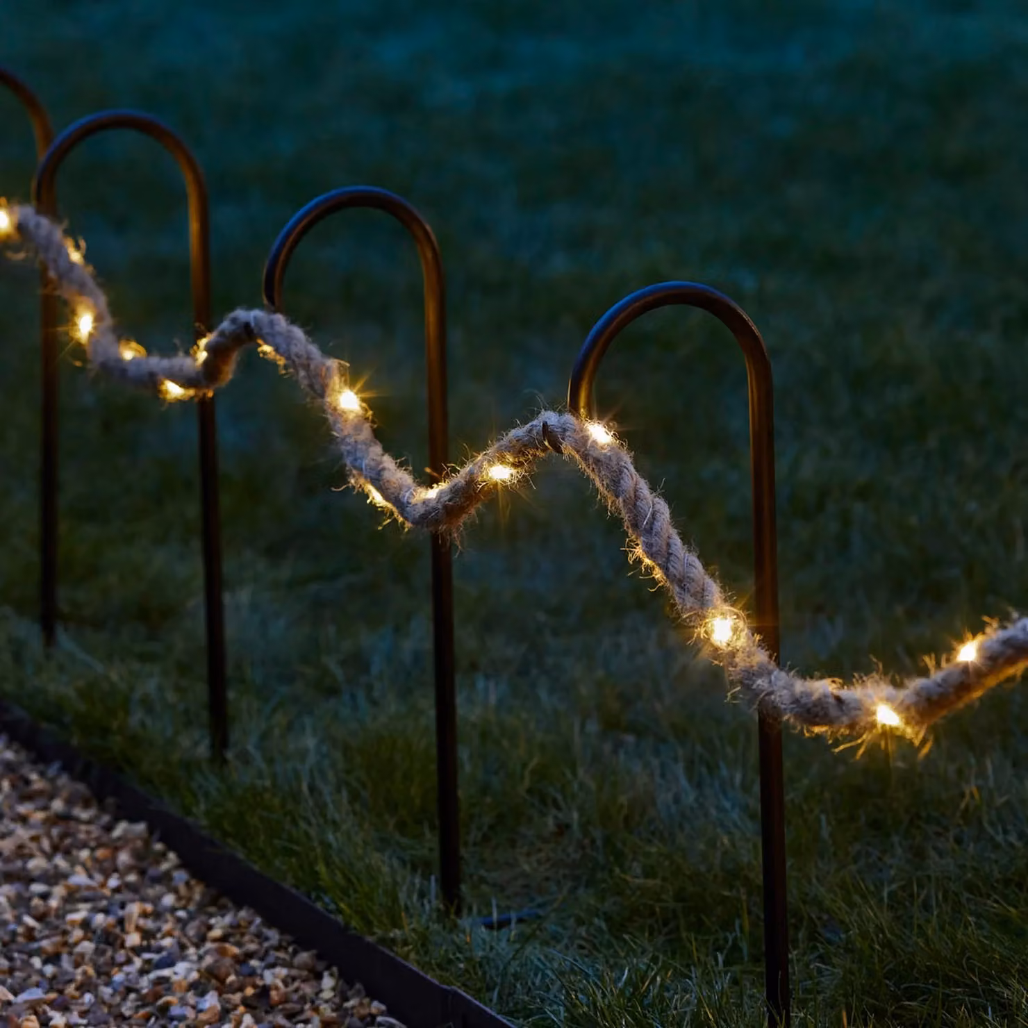 Lights4fun Rope Micro Light Decoration in Warm White and Multicolour