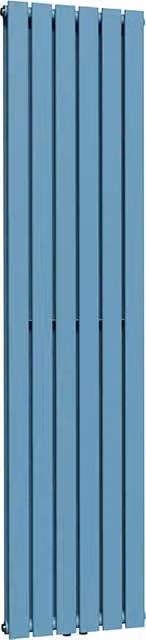 Lux Heat Flat Coloured Vertical Double Radiator in Blue, H 180 cm x W 42 cm