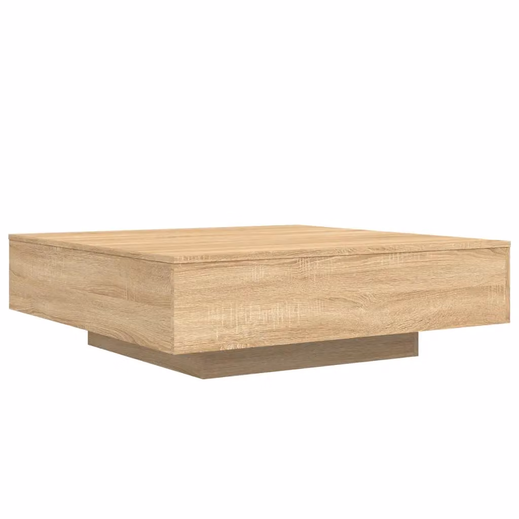 Berkfield Home Sonoma Oak Coffee Table in Brown, W/D/H: 100 x 100 x 31 cm – 2