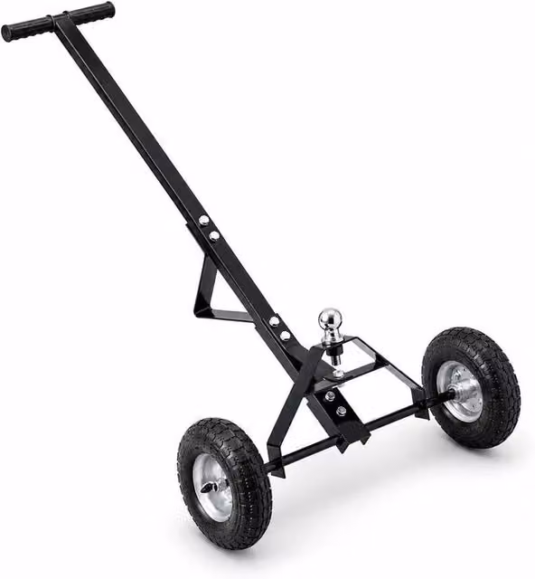 NESTLUNE H-Duty Metal Caravan Trailer Dolly Mover in Matt Black