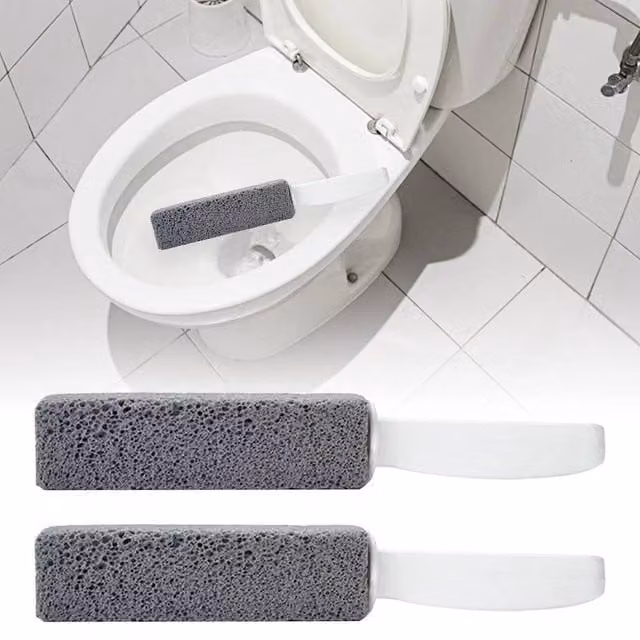 PAWNORA 2-Piece Grey Pumice Stone Cleaning Set with Long Handles