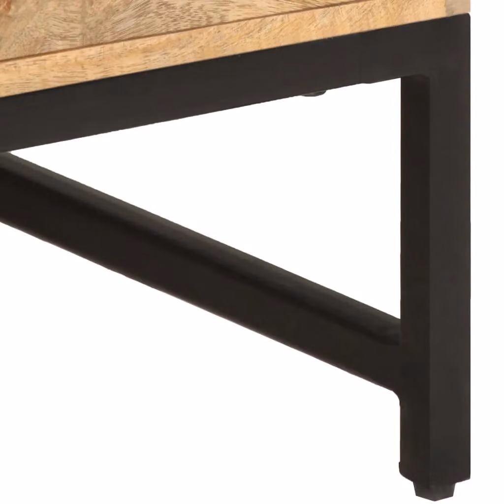 Berkfield Home Square Coffee Table in Brown Solid Mango Wood, W/D/H: 67 x 67 x 45 cm – 3