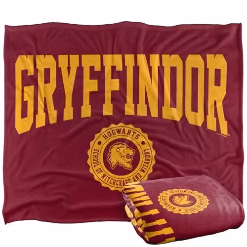 LOGOVISION Harry Potter Gryffindor Seal Super Soft Silky Touch Fleece Throw Blanket, Multicolour, W: 127.0 cm, L: 152.4 cm – 1
