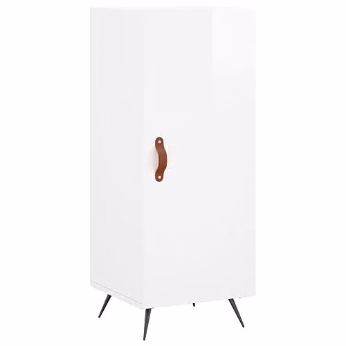 vidaXL Modern High Gloss White Sideboard W/D/H: 34.5 x 34.0 x 90.0 cm