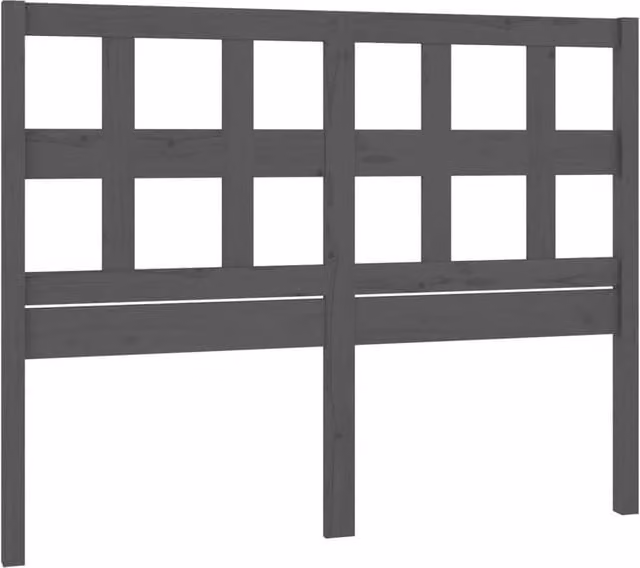 Berkfield Home Grey Rustic Solid Pine Wood Bed Headboard W: 165.5 cm, D: 4 cm, H: 100 cm – 1