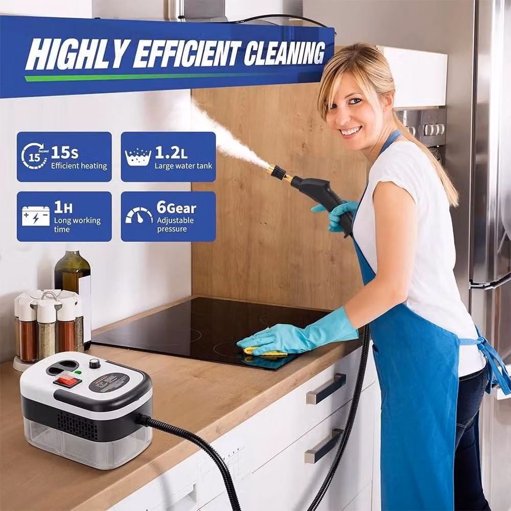 YnysTec Portable Handheld Steam Cleaner 2500W in White – 3