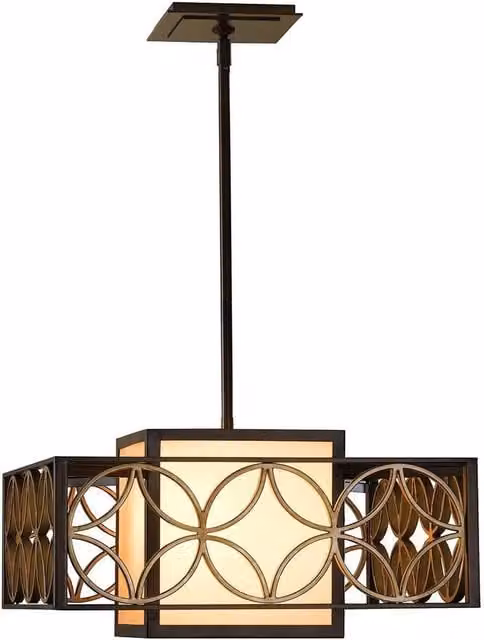 Elstead Remy 1 Light Ceiling Pendant Bar in Heritage Bronze with Gold and Brass Accents, E27