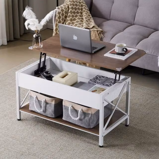 EONLION Brown Lift Top Coffee Table for Living Rooms