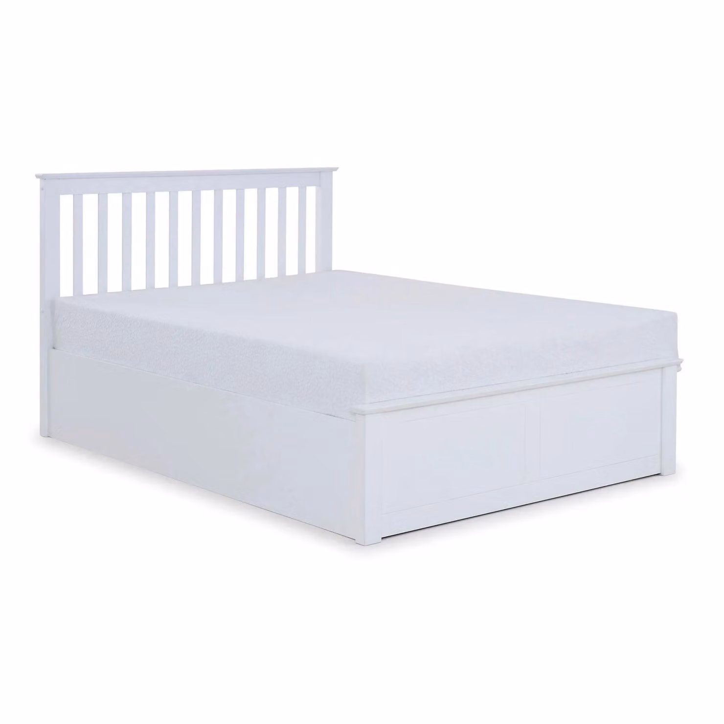 Bedmaster Malmo White Wooden Ottoman Storage Bed Frame with Lift Up Base, W/D/H: 180 x 200 cm – 2
