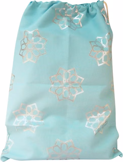 Peacock Supplies Luxury Eid Sack in Blue, Silver and Turquoise Canvas