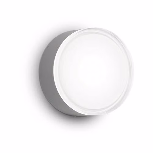 Ideal Lux Urano Round Flush Ceiling Light in Anthracite and Black