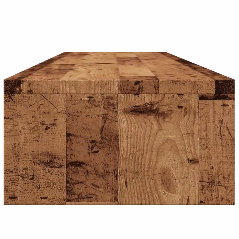 Berkfield Home Monitor Stand in Old Wood Brown, W/D/H: 100 x 24 x 13 cm – 4