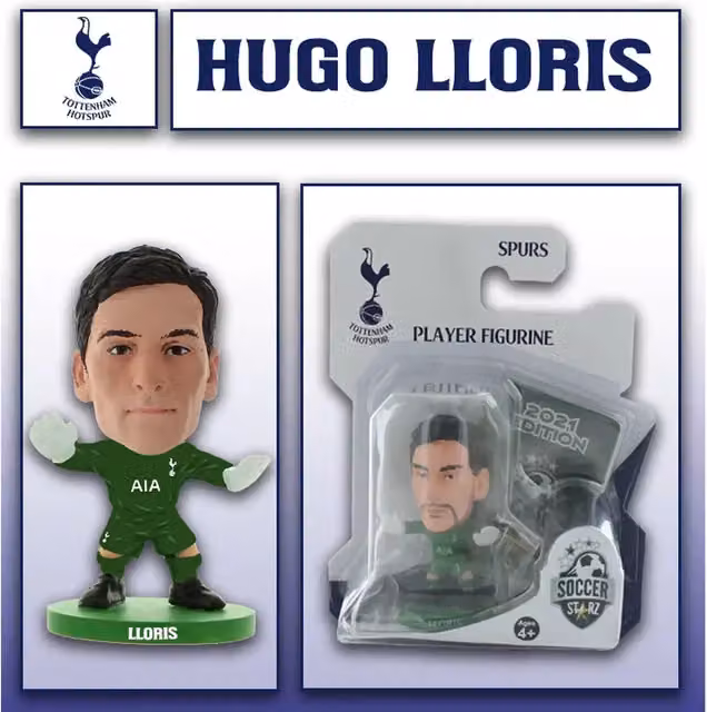 SoccerStarz Tottenham Hotspur FC Hugo Lloris Home Kit Classic Mini Figure, Green, Height: 5 cm