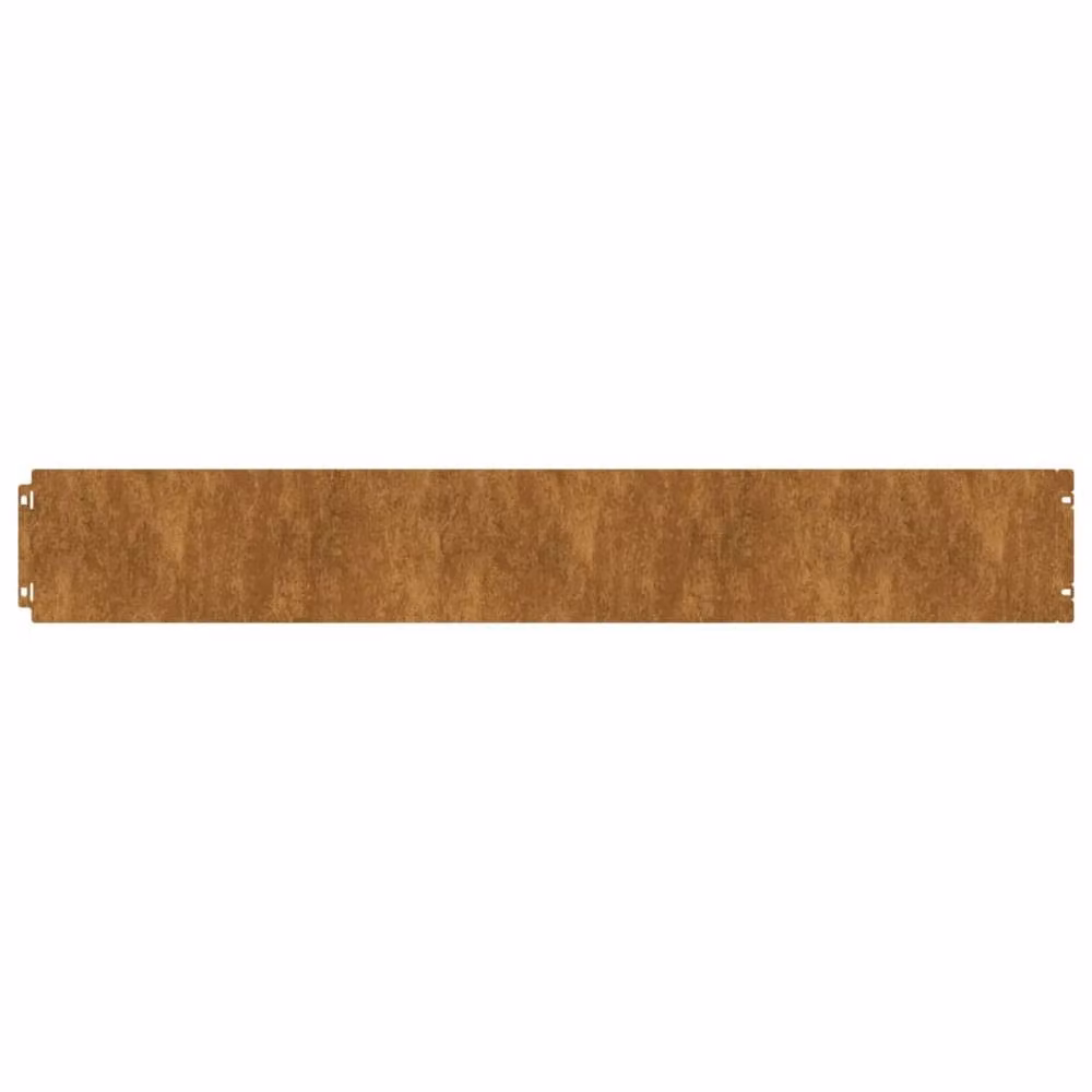 Berkfield Home Flexible Corten Steel Lawn Edgings, Brown, 10 pcs, 15 x 103 cm – 3