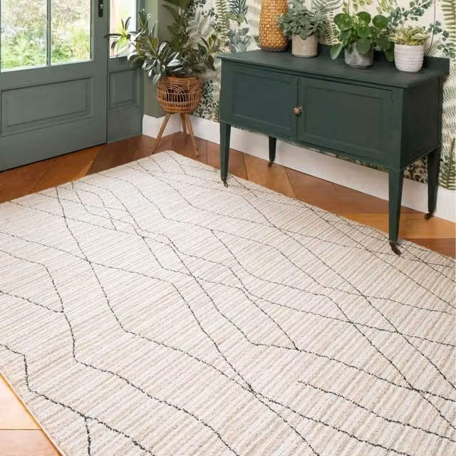 The Rug House Moroccan Berber Area Rug, Beige, W: 150 cm, D: 80 cm