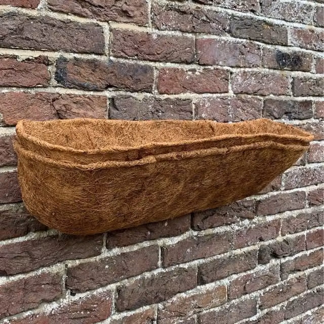 Coco Wall Trough Planter Liners, Brown, Pack of 2, 60 cm