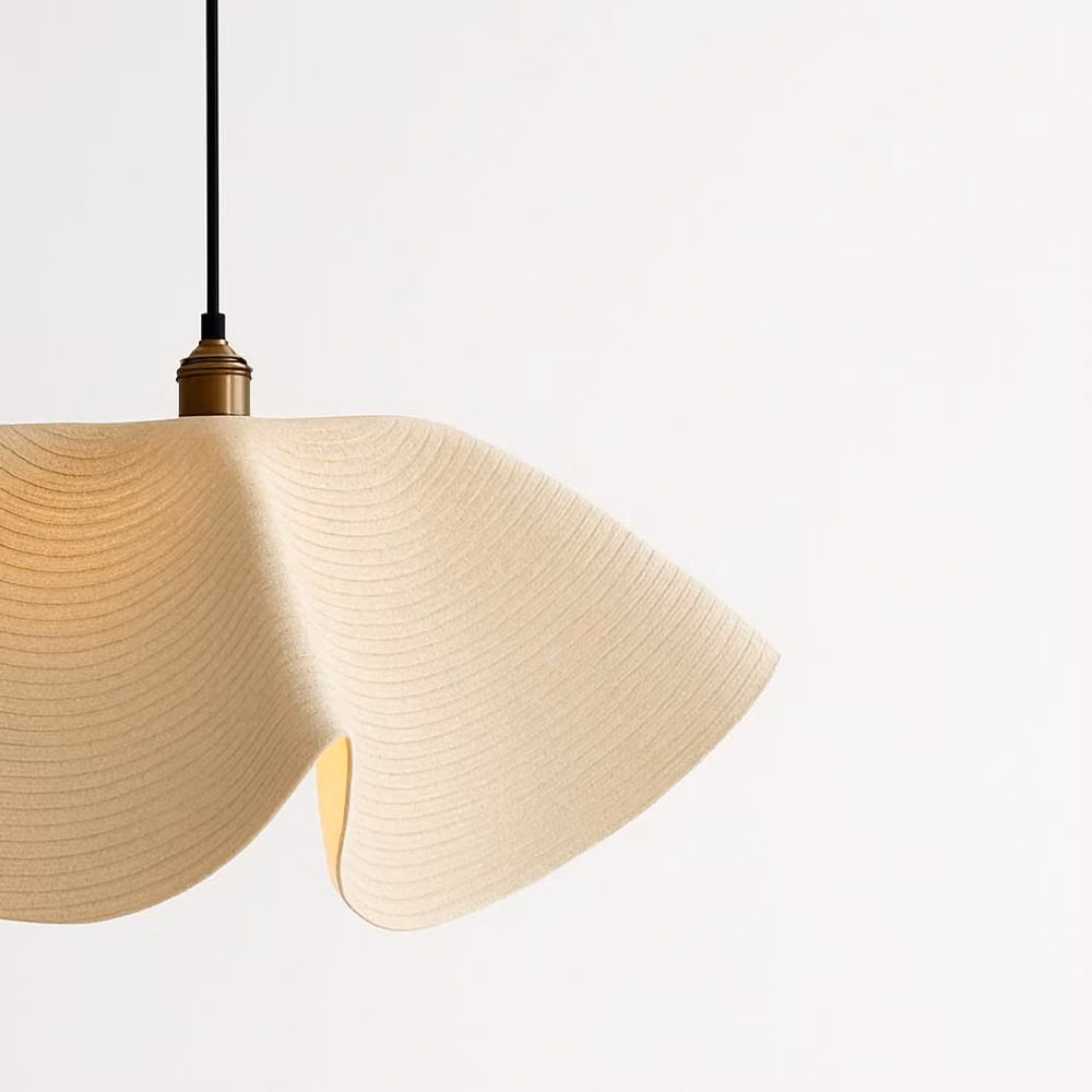 CGC Lighting Flora Beige Fabric Round Ceiling Lampshade, Diameter: 64 cm – 2