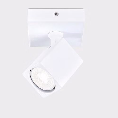 Harper Living Square LED Ceiling Spotlights in White, Adjustable GU10 Downlights