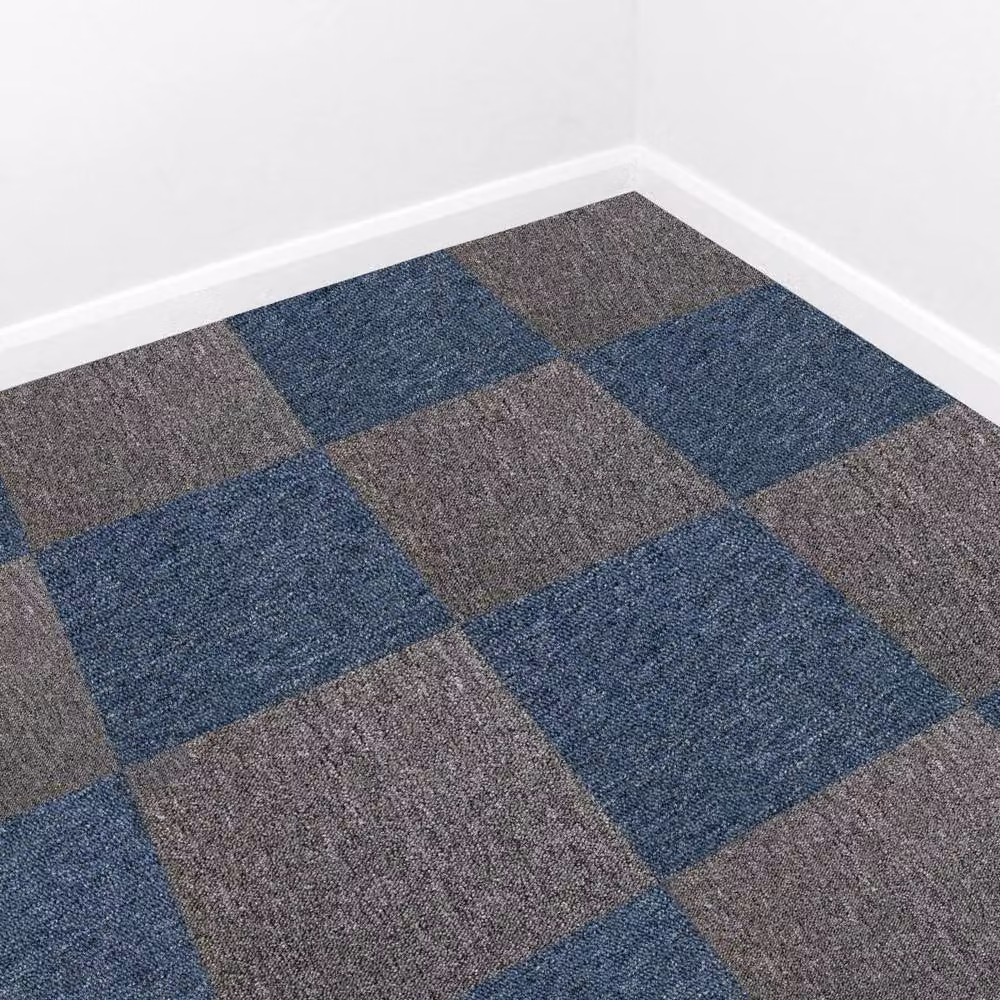 MonsterShop 40 Carpet Tiles in Storm Blue and Anthracite, 10m2 – 2