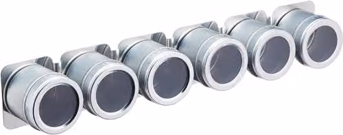 MasterClass Wall Mounted Magnetic Spice Rack in Silver Metal, W/D/H: 12.0 x 7.0 x 16.0 cm – 1