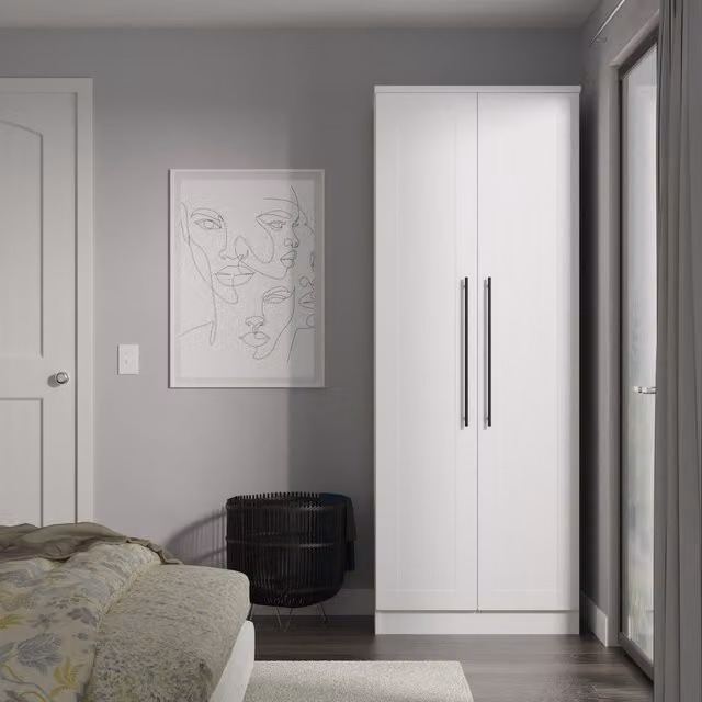 2 U Howard Ready Assembled 2 Door Wardrobe in White – 1