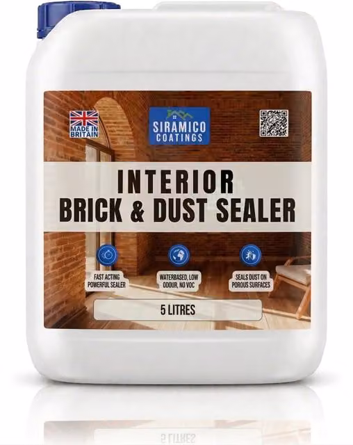 SIRAMICO COATINGS Matt Interior Brick and Dust Sealer, Clear, 5 l