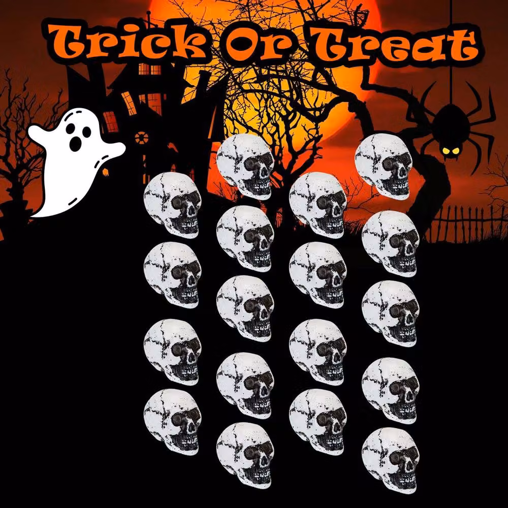 VFM e-Store Halloween White Animal Skull Paper Decorations, 18 Pack – 3