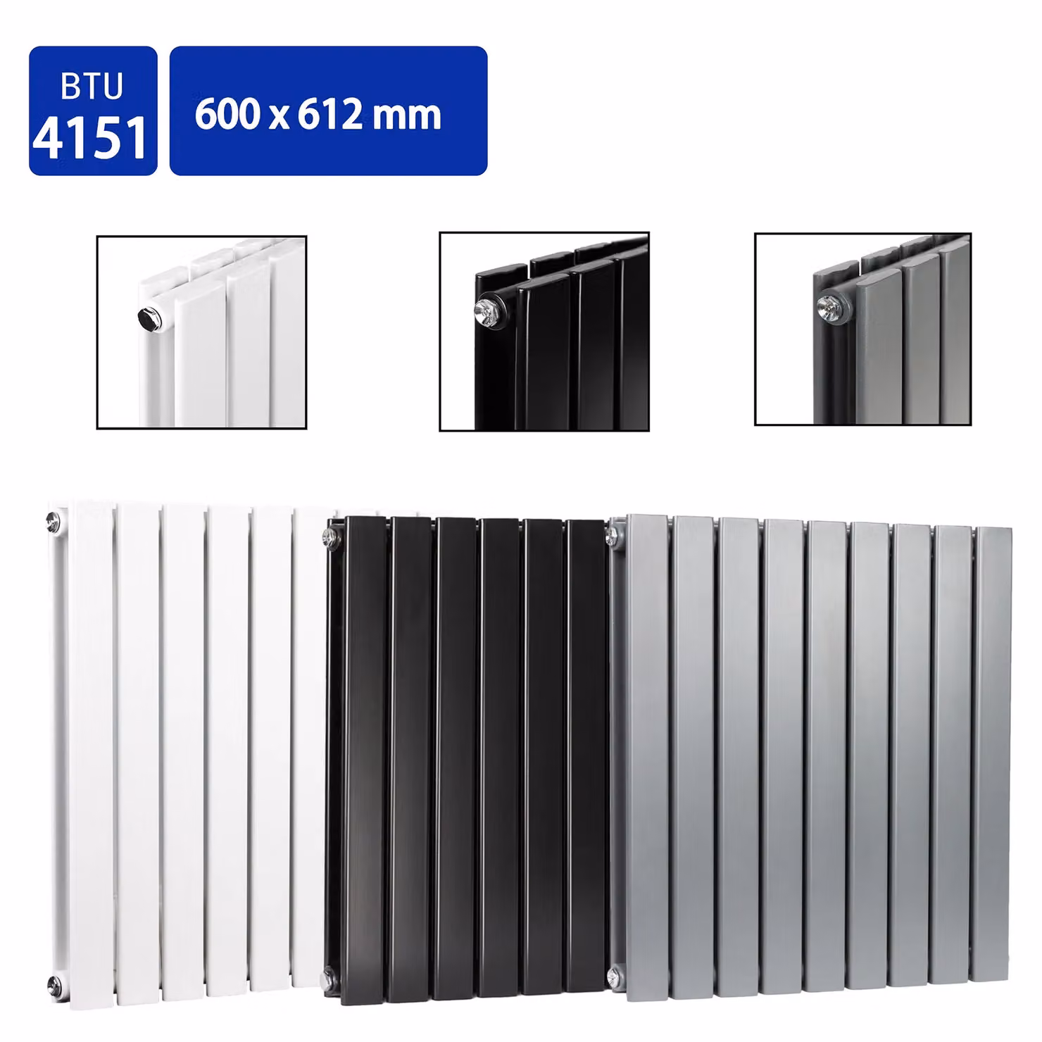 MCC Direct Designer Flat Panel Double Radiator in Anthracite Grey, H: 60.0 cm, W: 61.2 cm – 4