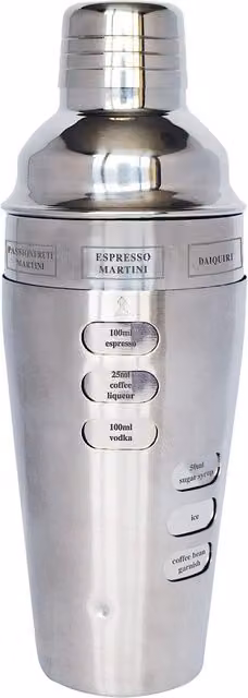 Bar Originale Recipe Stainless Steel Cocktail Shaker, 600ml, Silver – 5