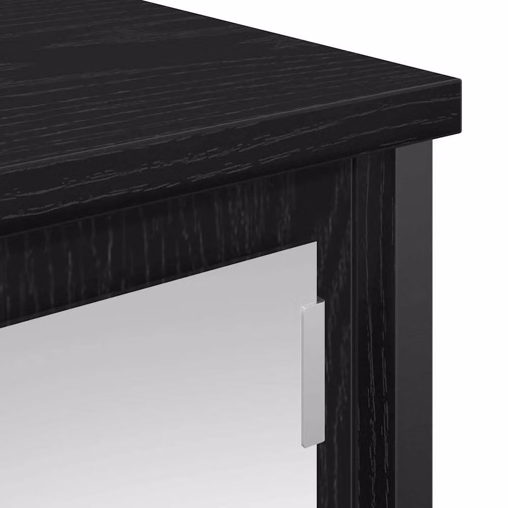 Berkfield Home Modern Black Oak Bathroom Wall Cabinet with Mirror and Internal Shelves, W/D/H: 60 x 21 x 60 cm – 8