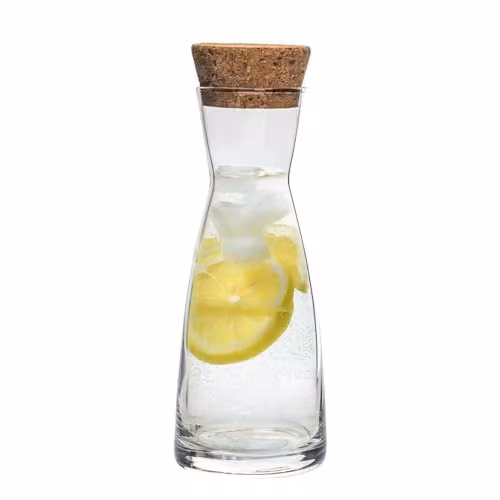 Bormioli Rocco Ypsilon Glass Carafe with Lid, Transparent, 1.08 l