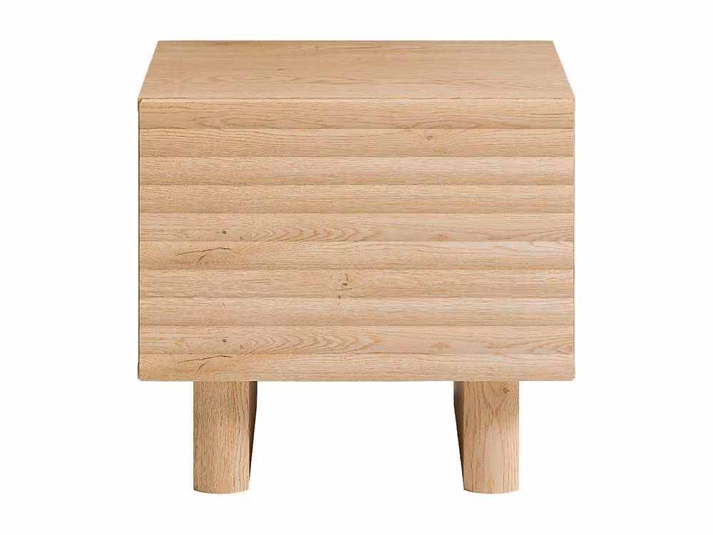 Vente-unique LUDIMA 1-Door Bedside Table in Light Oak MDF – 2