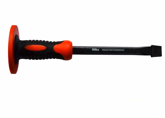 Hilka Red Cold Chisel with Grip, Hardened Steel, 300mm