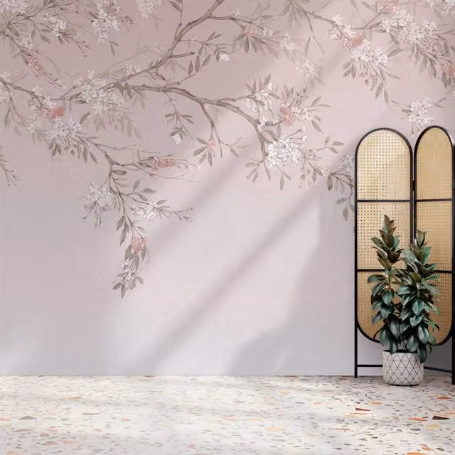 Superfresco Easy Blossom Trail Pink Floral Mural, W: 300 cm, H: 280 cm – 1