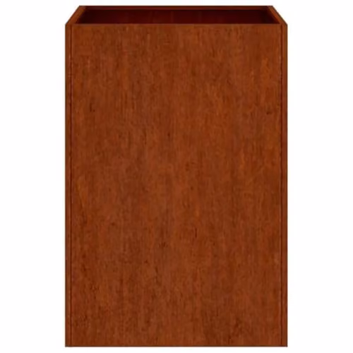vidaXL Corten Steel Planter Tub, Brown, W: 52 cm, D: 48 cm, H: 75 cm – 4