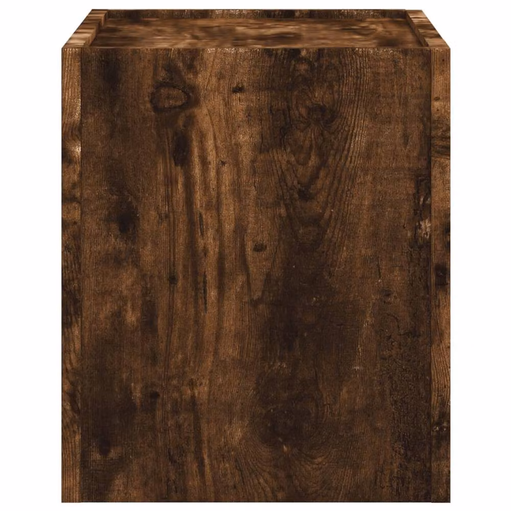 Berkfield Home Wall-mounted Bedside Cabinet in Smoked Oak Brown, W: 45 cm, D: 30 cm, H: 35 cm – 4
