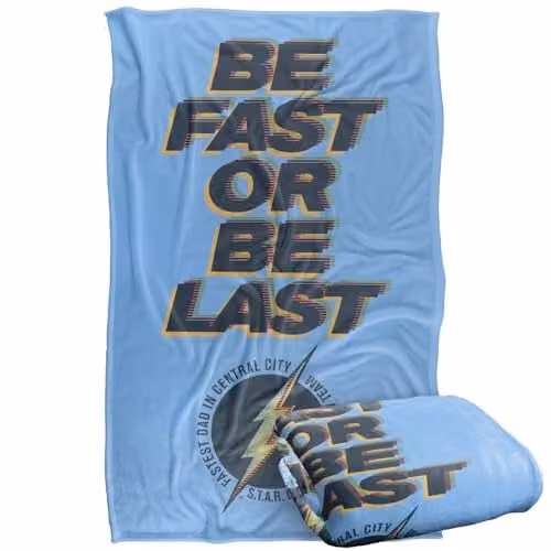 LOGOVISION Justice League The Flash Super Soft Fleece Throw Blanket, Multicolour, W: 91.44 cm, H: 147.32 cm
