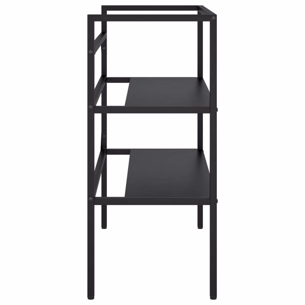Berkfield Home Black Matt Metal Freestanding Bathroom Washbasin Frame W/D/H: 79 x 38 x 83 cm – 4
