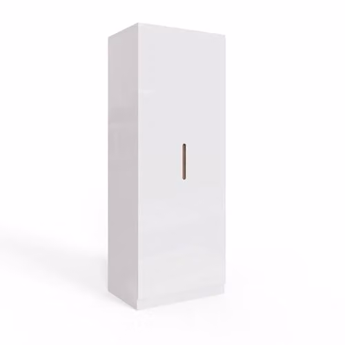 FWStyle Veloce White Gloss 2 Door Double Wardrobe H197 x W74 x D53 cm – 1