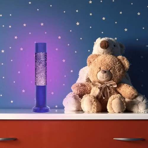 Nova Lighting Baby Glitter Sensory Soothing Tabletop Lamp, Purple – 3