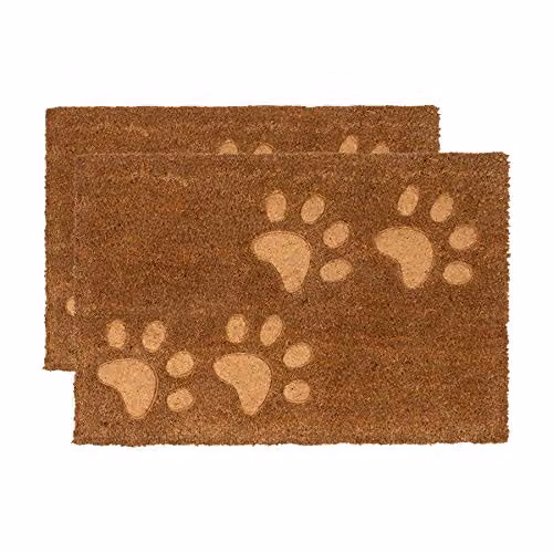 Nicola Spring Coir Door Mat Set of 2, Brown, W/D: 60 x 40 cm – 1