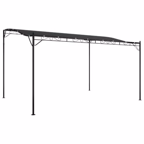 vidaXL Canopy Garden Gazebo Party Tent in Anthracite with Steel Frame and 180 g/m² Polyester Fabric, W: 4 m, D: 3 m – 1