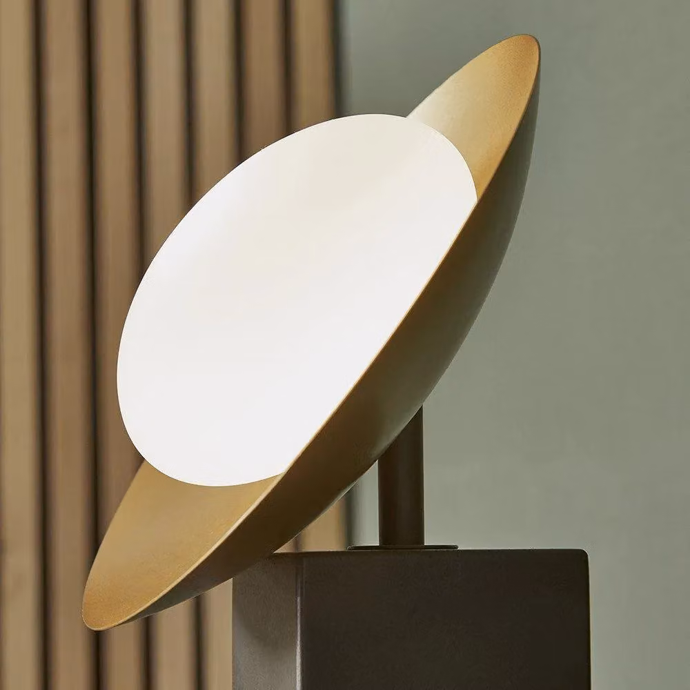 Netlighting TIVOLI Contemporary Glass Table Lamp in Gold/Brass and Bronze – 2