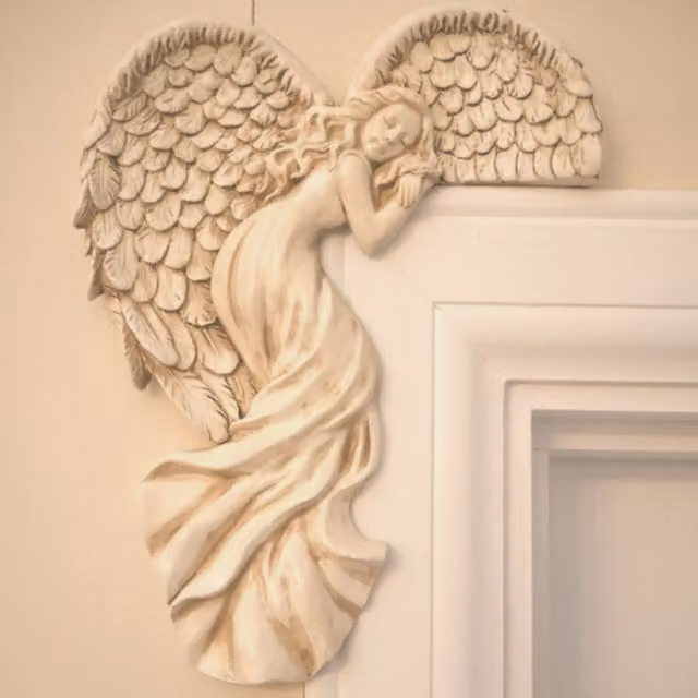 Marco Paul Shabby Chic Angel Wall Ornaments in Beige and White