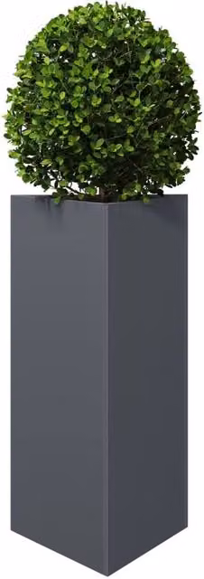 Berkfield Home Durable Steel Triangular Garden Planter Tub in Anthracite, H 70 x W 40 x D 34.5 cm