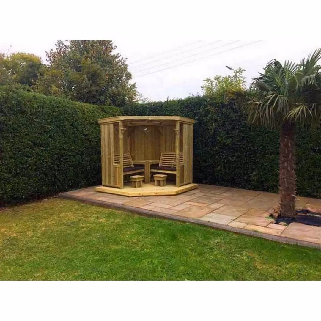 Churnet Valley Garden Furniture Ltd 4 Seasons Garden Room in Brown with Cushions – 2
