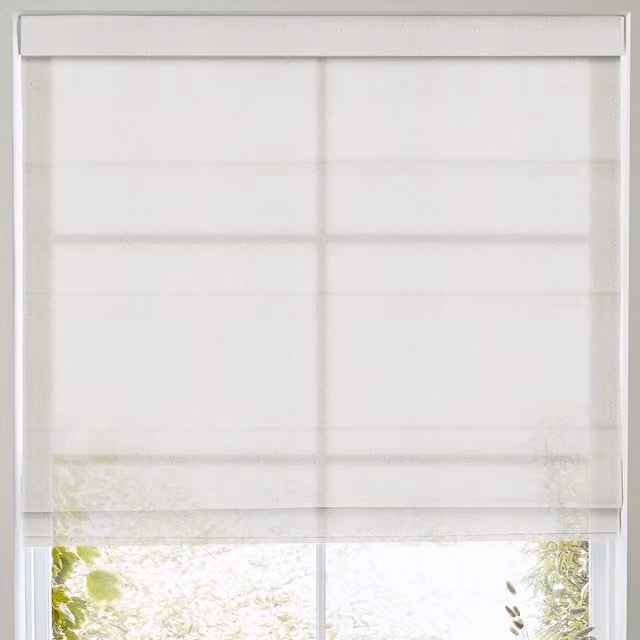 Terrys Eloise Sheer Voile Made to Measure Roman Blind in White
