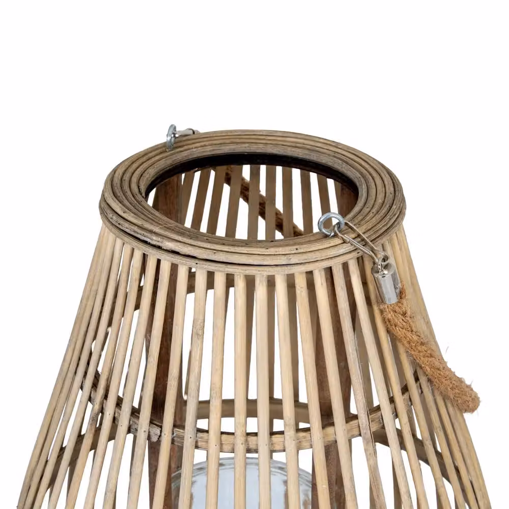 Hill Interiors Ellipse Wicker Lantern in Brown, W/D/H: 33 x 33 x 52 cm – 2